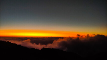 sunset in the mountains