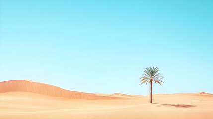 Desert Palm Tree Landscape Wallpaper
