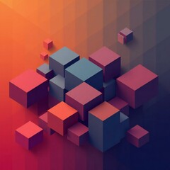 Obraz premium abstract colorful cubes