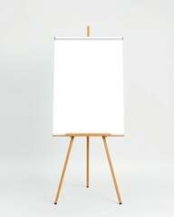 easel with blank canvas