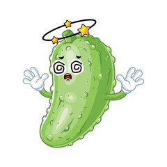 Dizzy Pickle Cartoon Character.