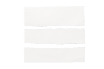 Old vintage paper torn apart on transparent background.