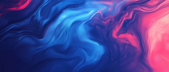 Obraz premium Abstract Blue and Pink Swirling Wave Pattern Design