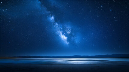 Tranquil Lake Under the Milky Way Sky	