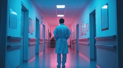 Doctor images, A doctor is standing in the hospital, with a Medical background