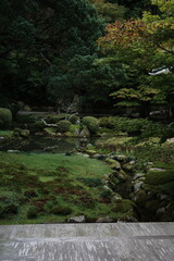 Japanese Green Landscape with Pond, Stones, and Moss – Serene Zen Garden Scene