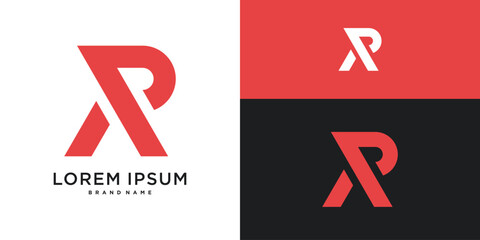 Letter R vector logo design with abstract shape. Premium Vector