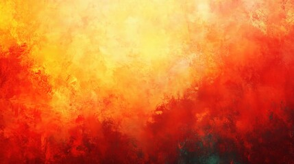 Vibrant Abstract Art with Warm Tones in Red and Yellow Hues