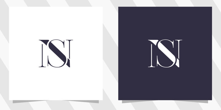 letter ns sn logo design