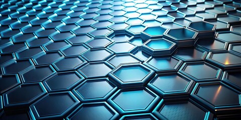 Obraz premium Futuristic surface with hexagons , technology, sci-fi, futuristic, background, pattern, hexagonal, design, innovation, digital
