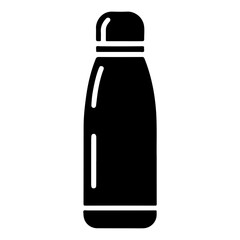 Minimalist Water Thermos Icon with Insulated Flask Design for Drinks on the Go