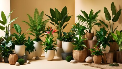  A vibrant and serene indoor tropical plant
