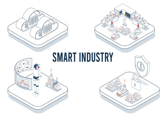 Smart Industry 4.0 leverages digital technologies like IoT, AI, and cloud computing to revolutionize manufacturing through automated production, global logistics, and advanced packaging solutions.
