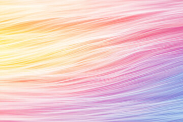 Obraz premium A colorful, rainbow-colored hair strand with a yellow, pink, and blue hue