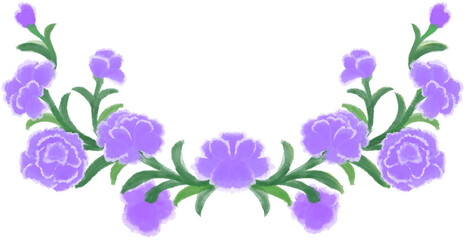 purple carnation oil painting