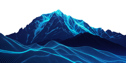 abstract blue line by with create mountain png 