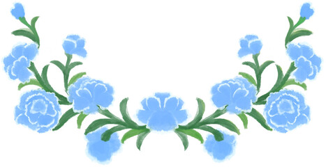 blue carnation oil painting