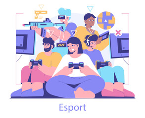 Esport. Flat Vector Illustration