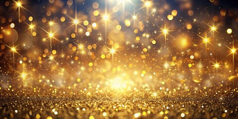Glittering celebration texture with golden particles, lights, and sparks, glitter, celebration, texture, abstract, magic