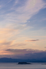 江の島見える夕日