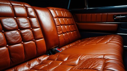 Obraz premium Luxury sedan interiors modern design with exquisite leather