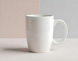 Obraz premium mug, ceramic, plain, glossy, finish, photorealistic, isolated, image, centered, color, background, minimalist, modern, clean, simple, elegant, design, shiny, smooth, drinkware, cup, beverage, coffee, 