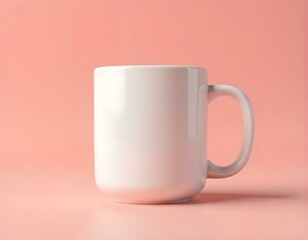 Fototapeta premium mug, ceramic, plain, glossy, finish, photorealistic, isolated, image, centered, color, background, minimalist, modern, clean, simple, elegant, design, shiny, smooth, drinkware, cup, beverage, coffee, 