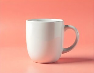 Fototapeta premium mug, ceramic, plain, glossy, finish, photorealistic, isolated, image, centered, color, background, minimalist, modern, clean, simple, elegant, design, shiny, smooth, drinkware, cup, beverage, coffee, 