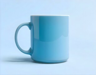 Fototapeta premium mug, ceramic, plain, glossy, finish, photorealistic, isolated, image, centered, color, background, minimalist, modern, clean, simple, elegant, design, shiny, smooth, drinkware, cup, beverage, coffee, 