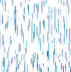 Colourful summer rain in the form of different drops with shades of blue.