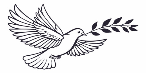 Fototapeta premium Vector Simple Isolated Peace Icon in white background.