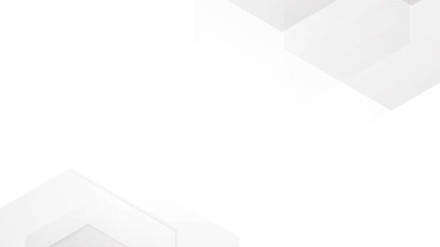 white abstract background geometric hexagon animation 4k footage video