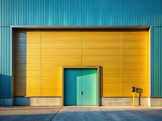 Photography:  Industrial door.  Empty space, geometric form.
