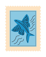 postage stamp marine style