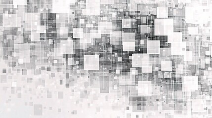 Abstract Geometric Background with White and Gray Squares