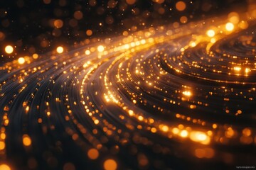 Animation of glowing dots moving over a shadowy background