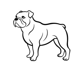 dog silhouette vector with a white background