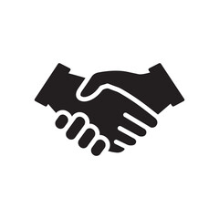 business handshake icon logo vector flat