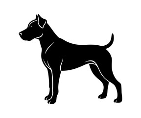 dog silhouette vector with a white background