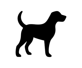 dog silhouette vector with a white background