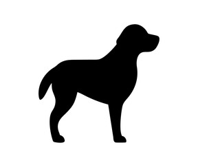 dog silhouette vector with a white background
