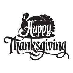 Fototapeta premium Vector realistic isolated typography logo for Happy Thanksgiving Day.
