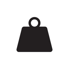metal heavy mass icon flat vector illustration