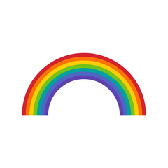 colorful rainbow icon flat vector on white background