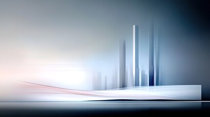 Fototapeta premium Abstract Cityscape with Luminous Towers and Soft Color Gradients Representing Modern Urban Design and Innovation in a Blurred Perspective