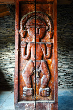 Paiwan Wooden Carving in Taiwan Scenic Area of China Ethnic Museum