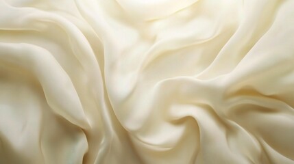 Obraz premium Soft Cream Fabric Texture with Gentle Flowing Drapery Patterns