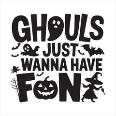 Happy Halloween Silhouette lettering calligraphy typography with bats, spiders, and pumpkins. Vector