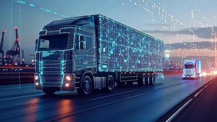 Logistics technology solutions, with AI-driven software and automated tools managing real-time inventory and shipments - Powered by Adobe