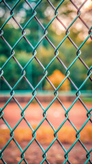 Naklejka premium Chainlink fence texture background beautiful colors